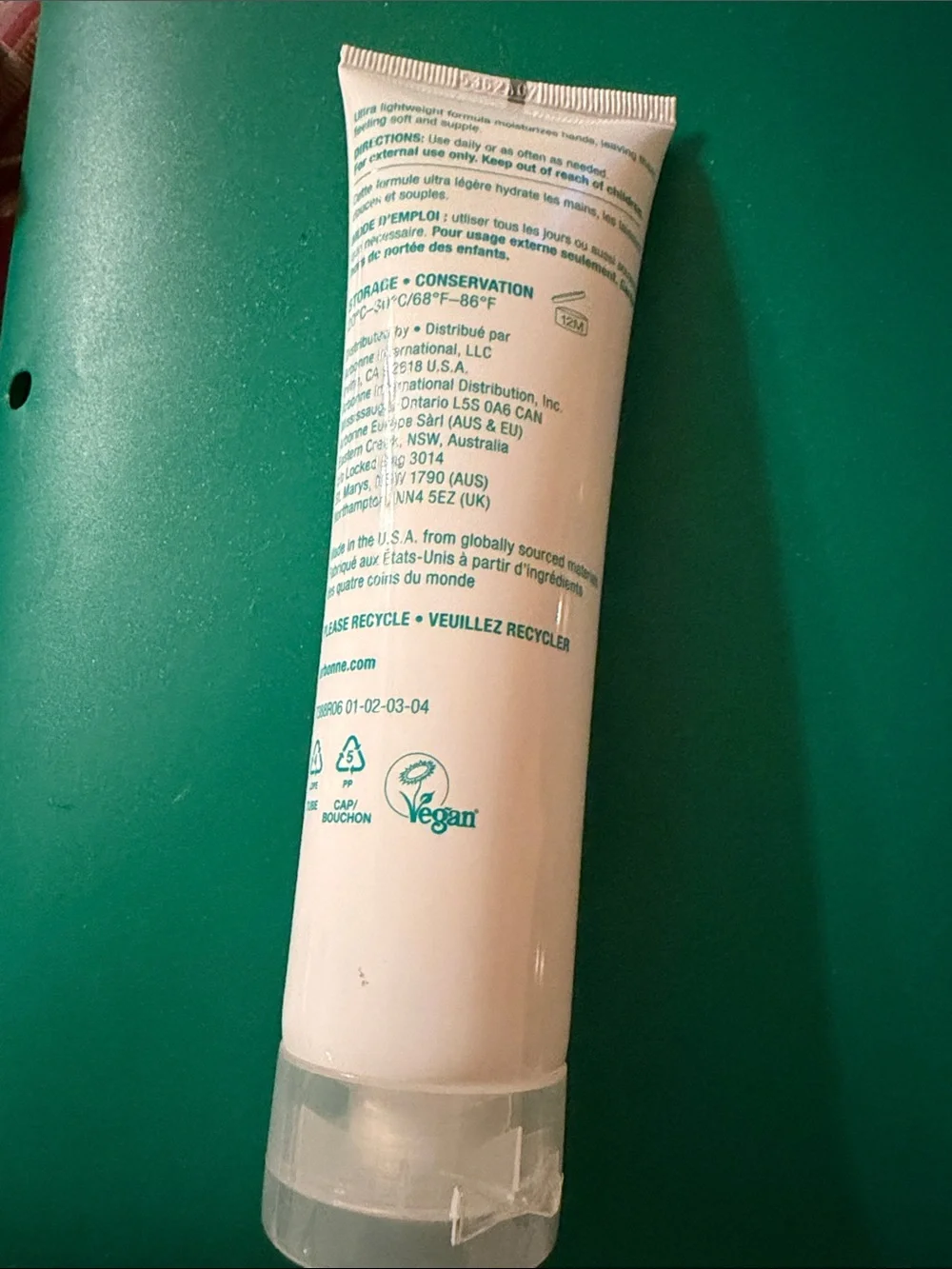 New Sealed Arbonne FC5 Ultra-Hydrating Hand Creme 4 oz / 118 ml Tube